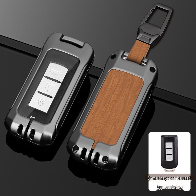 Mitsubishi Outlander 2021 Metallschlüsselhülle mit Schnalle - Vollschützende Schale