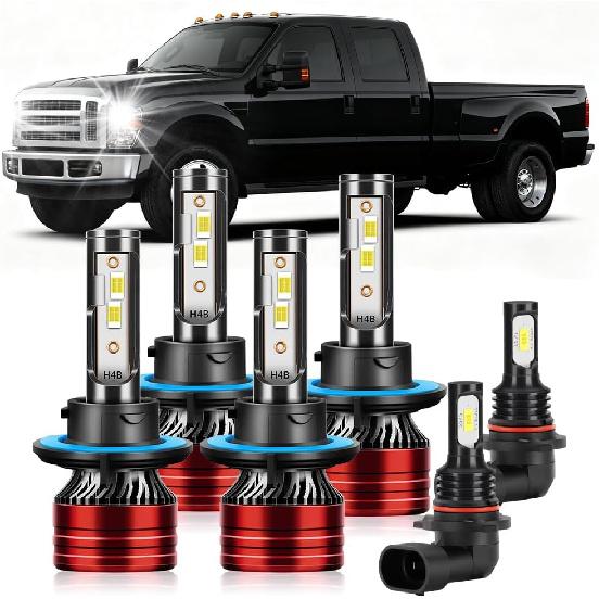 

Light Bulbs Compatible for 2005-2022 Ford F250/F350/F450/F550 Super Duty 9008 H13 High Beam 9008 H13 Low Beam 9140 Fog Light Combo Pack 800%