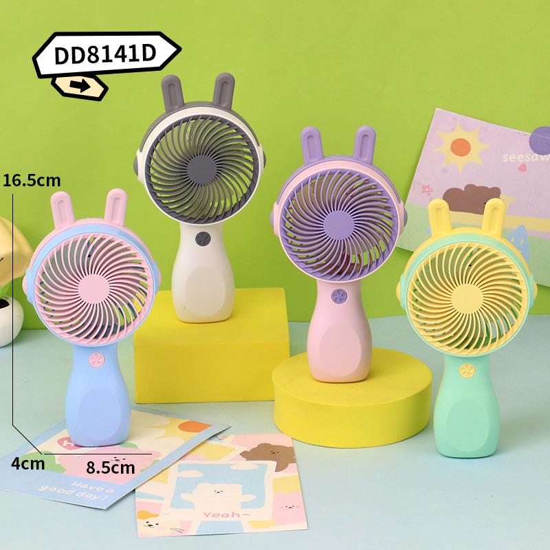 

USB Rechargeable Mini Handheld Fan - Portable Gift for Students Color Notes