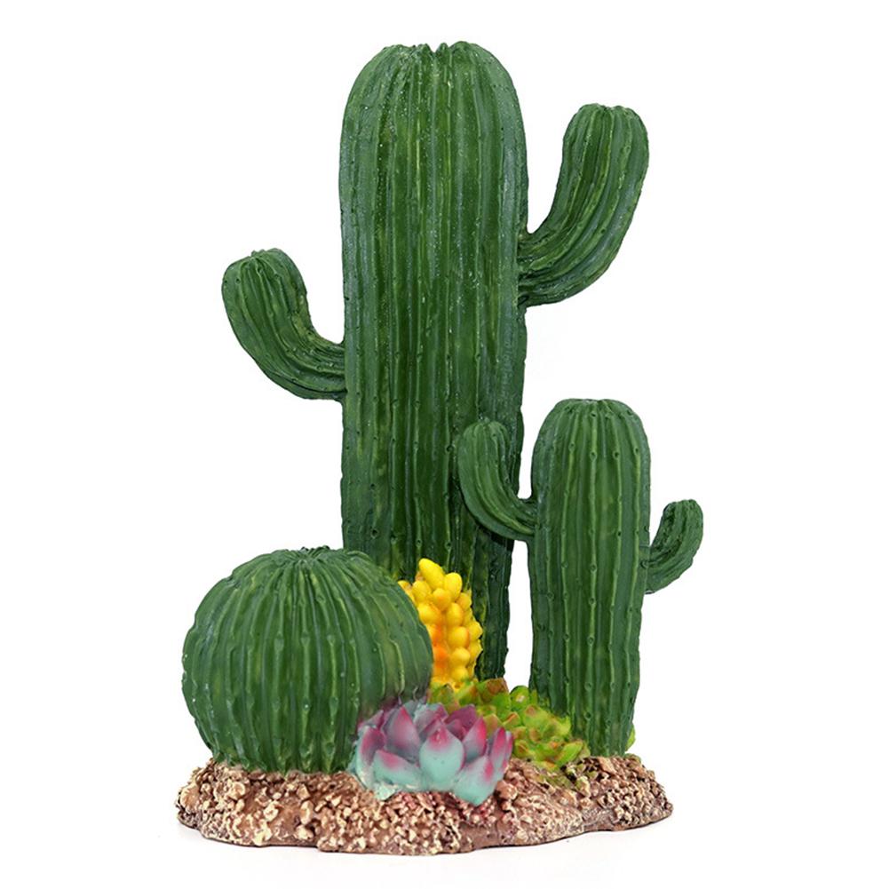 Cactus Shape Artificial Ornaments Simulation Resin Crafts For Aquarium Fish Tanks Decoration