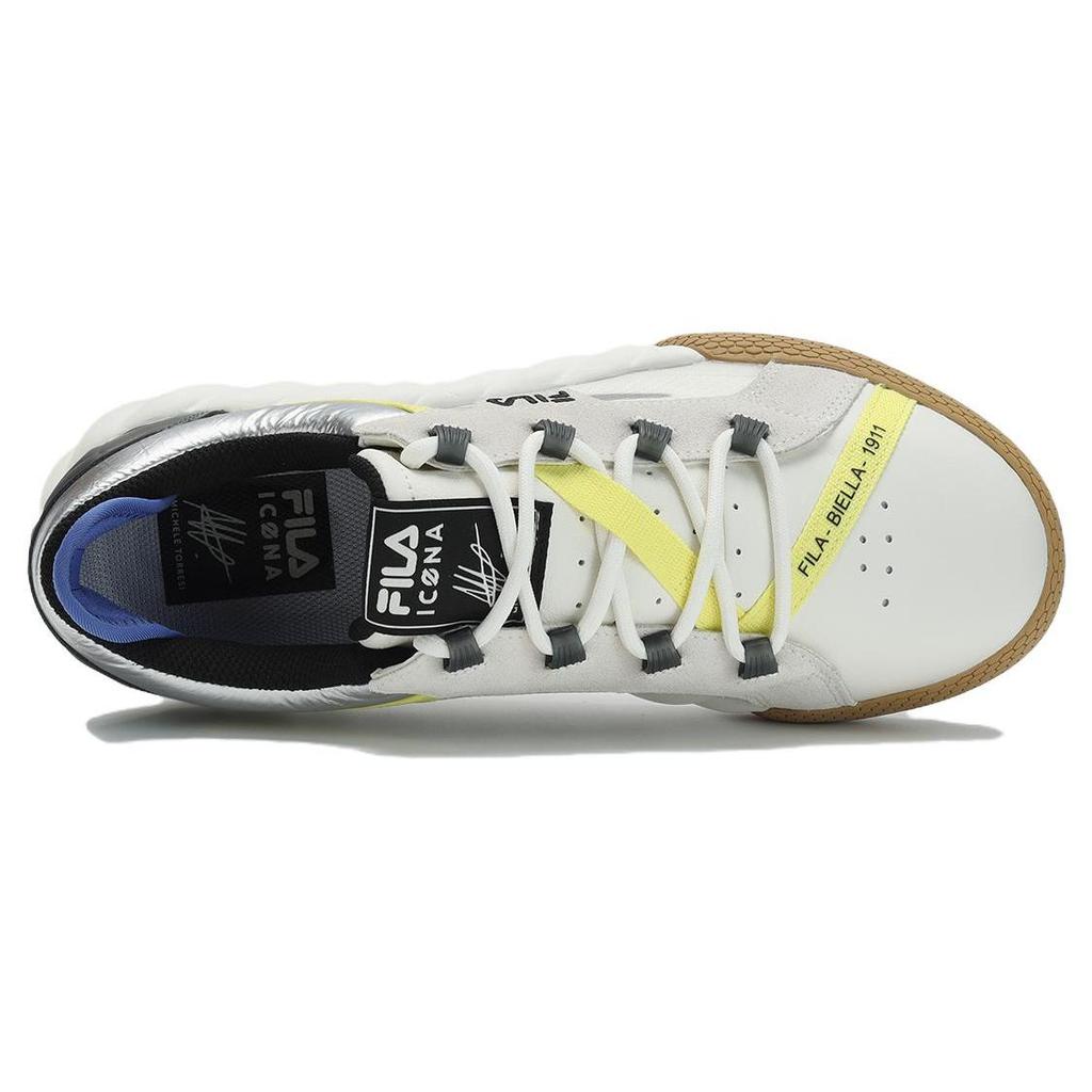FILA CAMPO Comfortable Cushioning Low top Skateboard Shoes Men's White Gray F12M333201FST