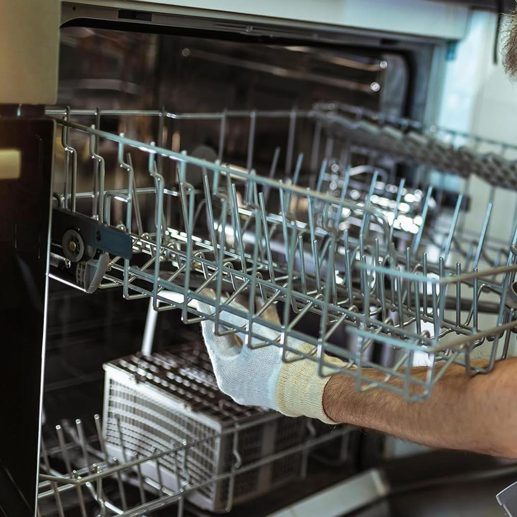 Pack of 4 Dishwasher Upper Rack Wheel Dishwasher Spare Part Dishwasher Wheel Replacement Plastic Texture for Dishwashers