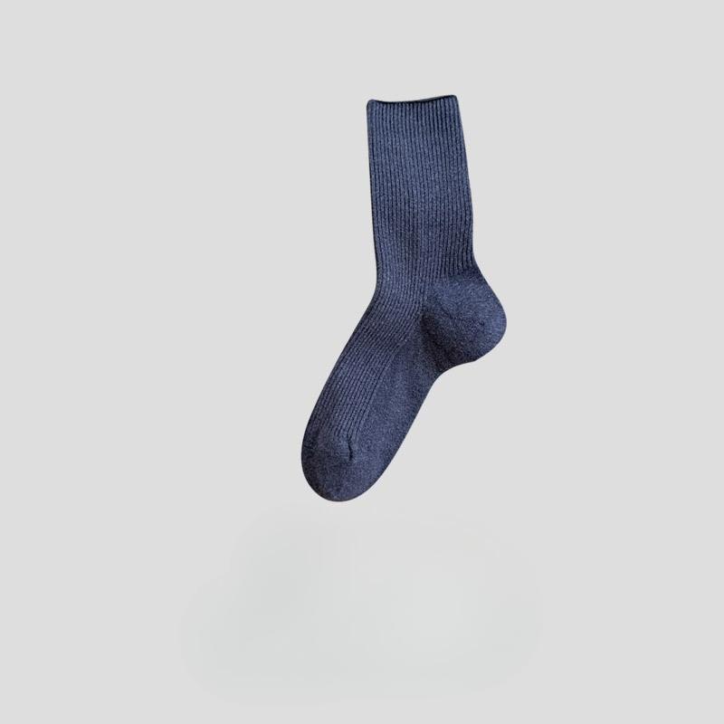 Women's Mid-calf Socks, Spring and Autumn Cotton Socks, Long Socks, Solid Color, Versatile Autumn Boneless Pile Socks