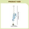 Hanging Door Opening Ornament Charm Windchime Wooden Seahorse Doorbell Pendant for Office Wall