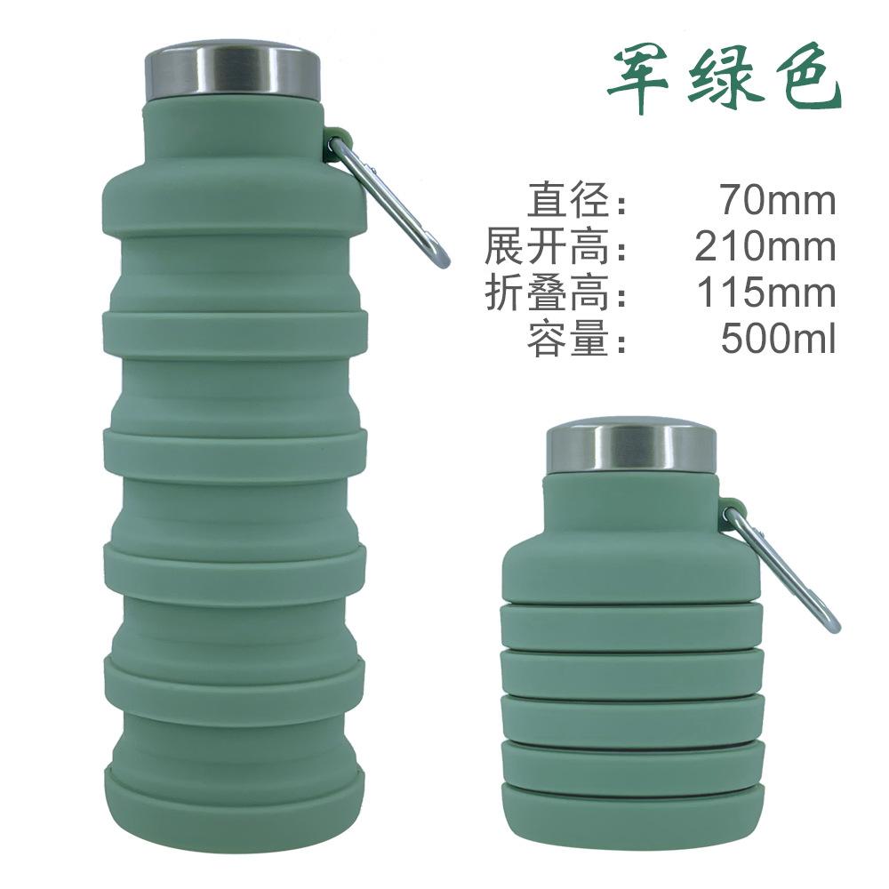 Botella de Agua de Silicona Plegable, Taza de Agua Portátil para Deportes al Aire Libre, Botella de Viaje Expandible Creativa para Ciclismo, Regalo