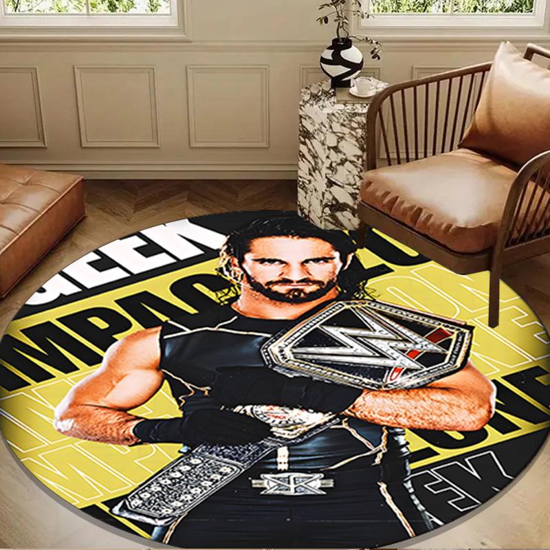 Beast Slayer: Seth Rollins Round Mat Home Decor, Chair Rug For livingroom,Bedroom, Doormat Home Decor Birthday Gift Christmas Gifts