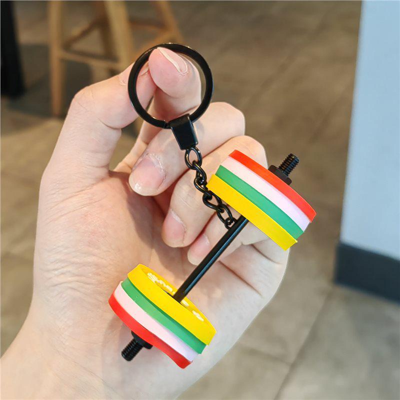 Mini Detachable Dumbbell Keychain Pendant - Creative Fitness Charm & Small Gift