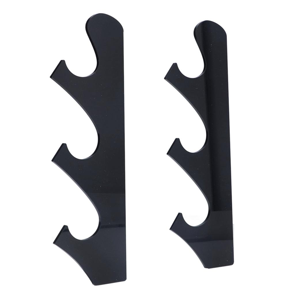 1 Pair Sword Holder Stand Sword Display Rack Wall Mounted Samurai Sword Hanger for HomeBlack