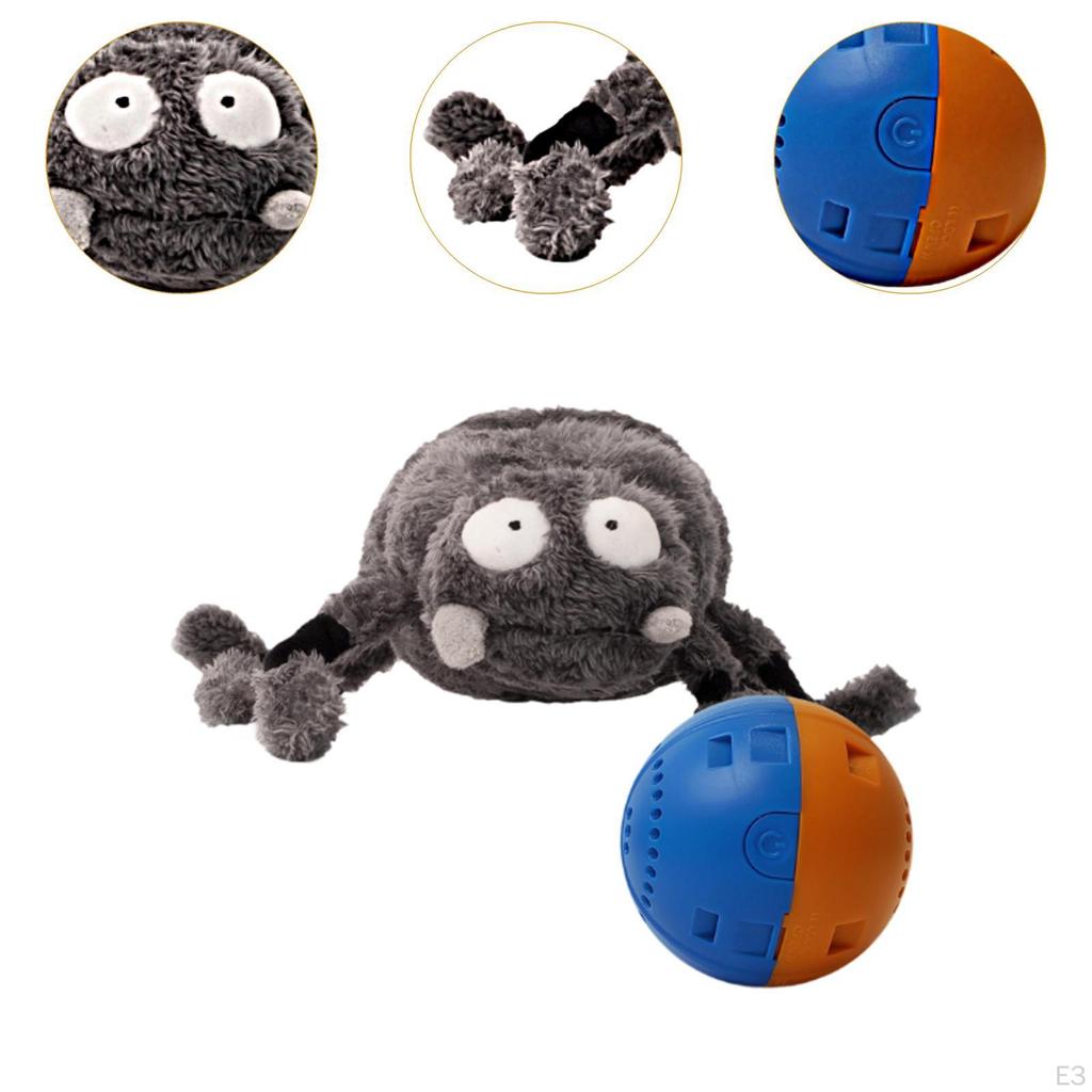 Bouncing Interactive Dog Toy Ball Squeaky Pet Plush for Small Large