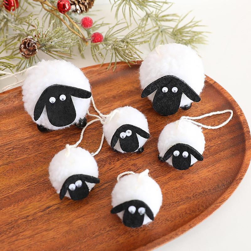 Face Plush Black Sheep Easter Decorations With Hanging Gift For Events Seasonal