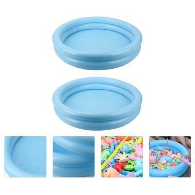 2 Pcs Sandkasten Aufblasbare Kind Spielzeug Spielzeug Tragbare Pool Tablett Kunststoff Angeln Spiel
