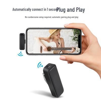 K8K9 Wireless Lapel Mic for Mobile Live Streaming & Outdoor Recording with Noise Reduction