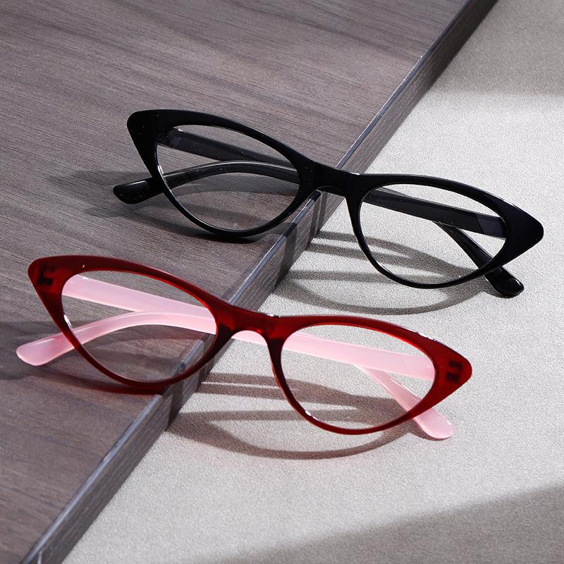 Neue Modische Lesebrille Damen Trendige Cat-Eye-Brille mit Sehstärke Fertigprodukt Fertigbrille Refraktionskraft Brillen