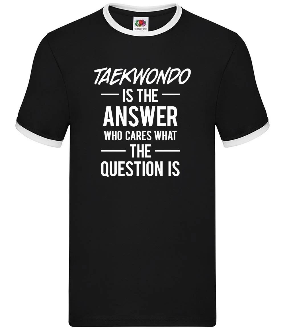 Taekwondo Is The Answer - Mens Ringer - Martial Arts Fighting Sport Gift XS