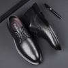 Hollow Leather Shoes Men's Summer Business Dress Men's Shoes Leather Breathable Men's Leather Sandals Lace-up Hole Sandals
