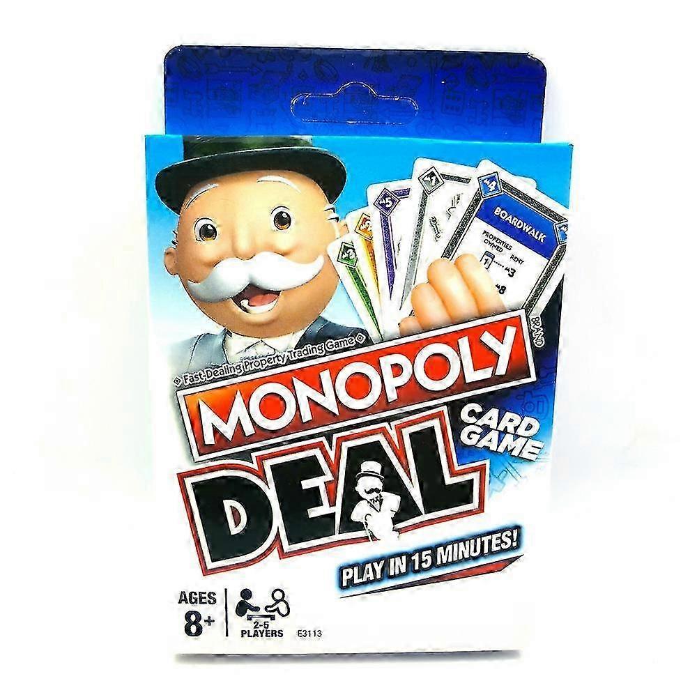 Deal Card Game Blue Box English Version – Fast Gameplay Family Property Trading Game
