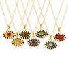 Bohemian Devil's Eye Pendant Necklace in Enamel & Titanium Steel with Rhinestones for Women