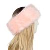 Women Winter Hairband Fluffy Thick Elastic Wide Washable Keep Warm Solid Color Empty Top Winter Ski Hat Hats Accessories