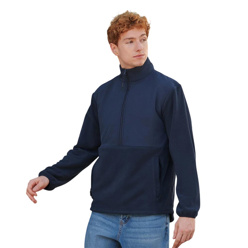 Front Row Mens Microfleece Half Zip Jumper
