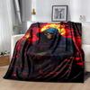 1pc Skeleton Printing Lightweight Flannel Blanket, Comfortable and Warm Blanket, for Camping Sofa Bed and Couch Office, Gift
