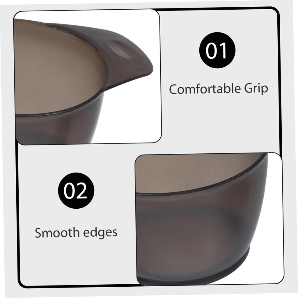 EPIGEIST 6-Piece Plastic Hair Color Mixing Bowl Set, Lightweight Stackable Hair Dye Tool for Home & Salon Use