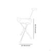 Cane with Seat Ergonomic Adjustable Trekking Hiking Pole for Seniors Camping Black