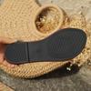 Women's Plus Size Woven Flat Slippers - Summer 2025 Beach Sandals