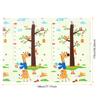 80x72in Baby Play Mat Extra Large Crawling Mat with Cartoon Animal Pattern Thick Foam Play Mat Reversible Portable Baby Floor Mat