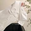 Summer cotton short-sleeved t-shirt women's Korean hem lace solid color round neck versatile women's new top