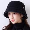 New autumn and winter thickened plush hat women's cold-proof versatile fashion warm lamb wool basin hat ear protection bucket hat