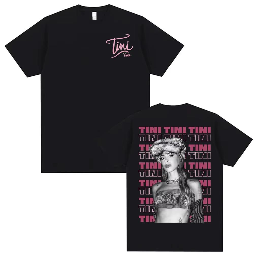Singer Tini Stoessel Aesthetic Graphic Tshirt Men Womens Fashion Vintage Short Sleeve Tshirts High Street Pure Cotton T Shirt