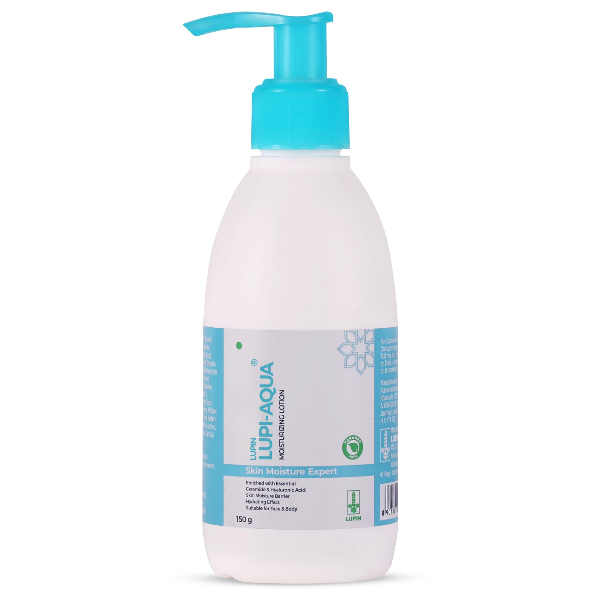 

Lupin Lupi-Aqua Moisturizing Lotion, Retains Skin’s Moisture, Infuses Hydration, Enriched with Ceramide and Hyaluronic Acid, For Face and Body, P