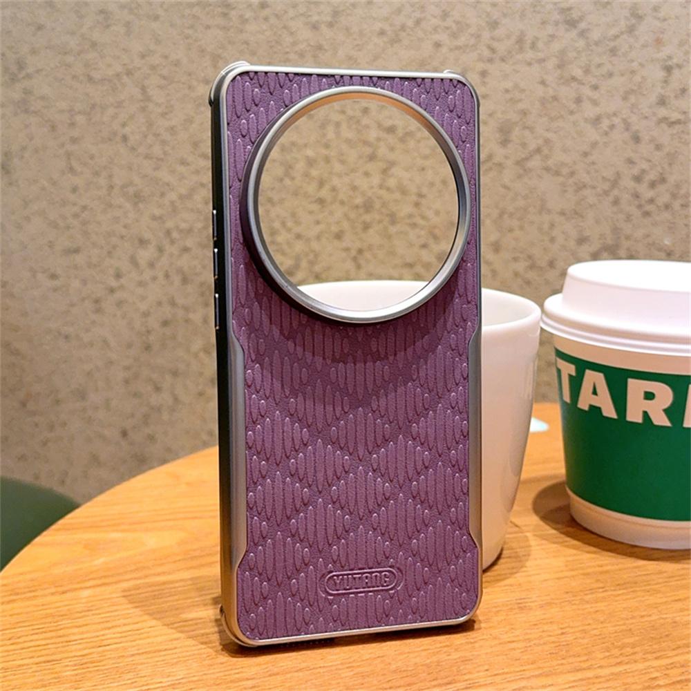YUTRNG For Xiaomi 15 Ultra Case Wave Texture PU Leather + PC Magnetic Phone Cover