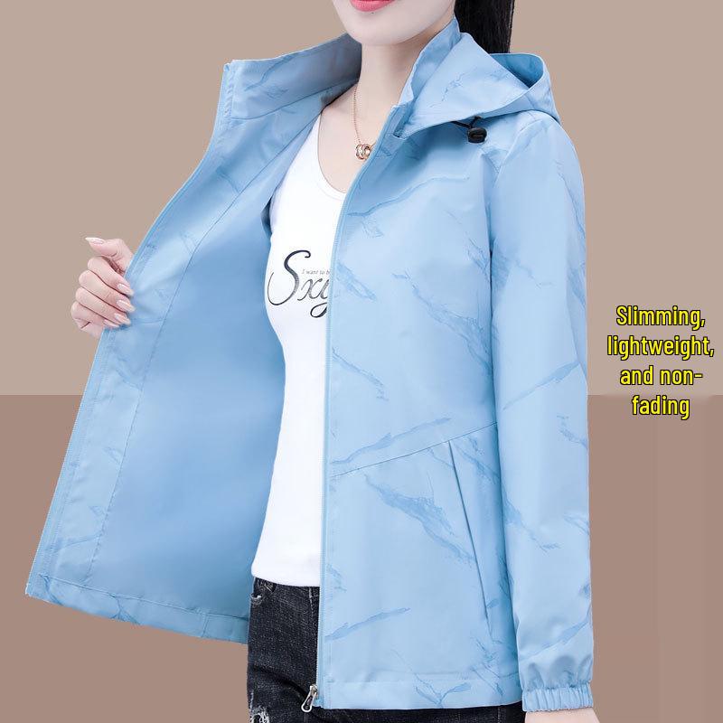 Women's 2024 Hooded Jacket: Spring & Autumn Baseball Style for Middle-Aged Mothers