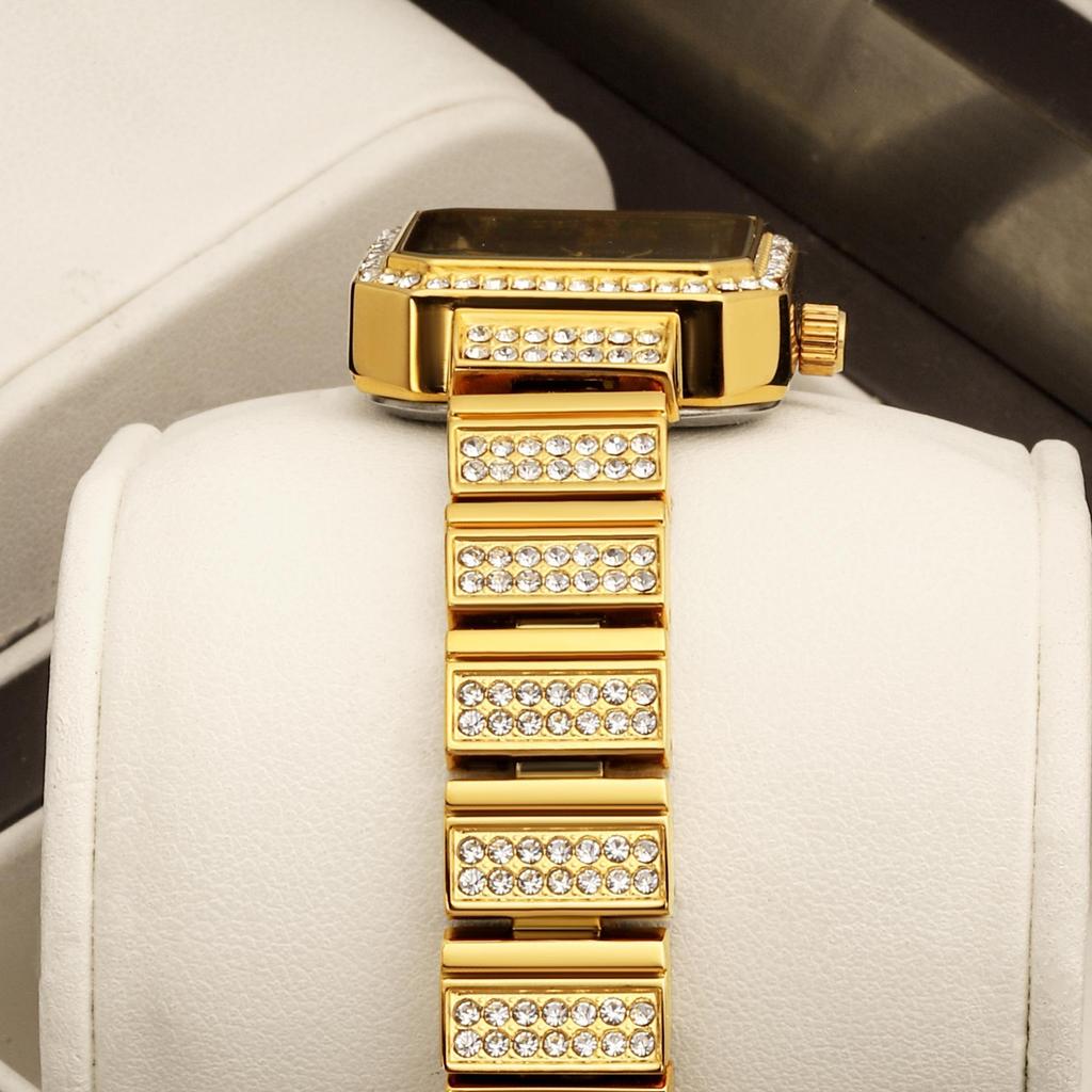 Fashion Womens Diamond Bracelet Watches Square Dial Waterproof Quartz Watch for Ladies