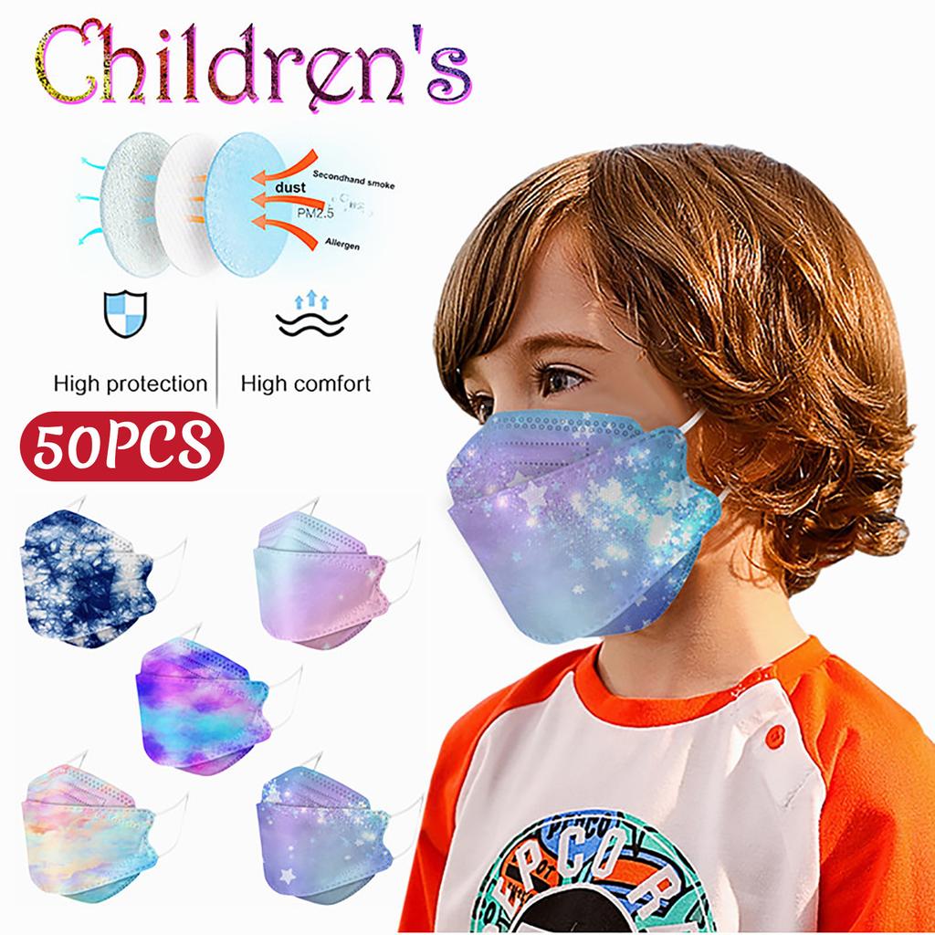 Children's Tie-dye Printing Face Mask Daily Protective Breathable Face Mask