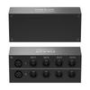 Cubilux XLR Stereo Audio Passive 1 Input to 4 Outputs XLR Balanced Audio 1 In 4 Out 4 Channel Splitter Box 4-Way Splitter, (Female) (Male) Converter,