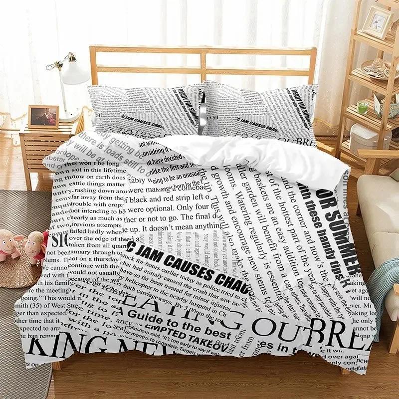 Graffiti Słowo Zestaw Poszewki na Kołdrę Wesołych Świąt Poliestrowa Poszwa na Kołdrę z Poszewką na Poduszkę Rozmiar King Queen Dla Dziecka Nastolatka Zestaw Pościeli