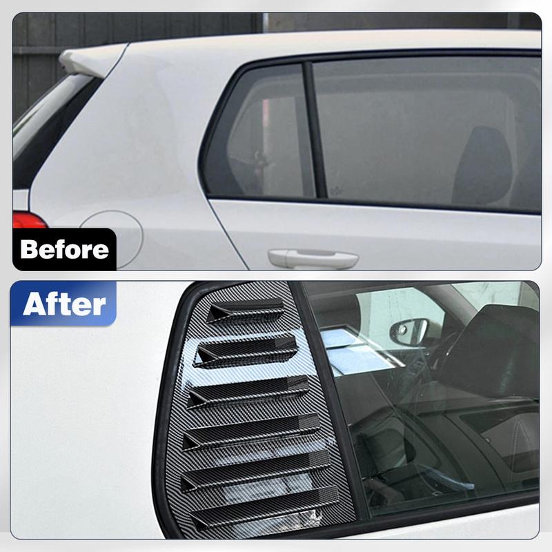 Pair Rear Side Window Trim Spoiler for Volkswagen VW Golf 6 MK6 2008-2012 Window Shutter Cover Louver Air Vents