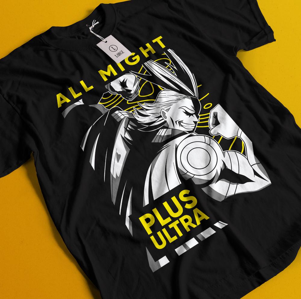 

All Might T-shirt My Hero Academia Japanese Manga Midoriya Deku Shoto Shirt Dabi S