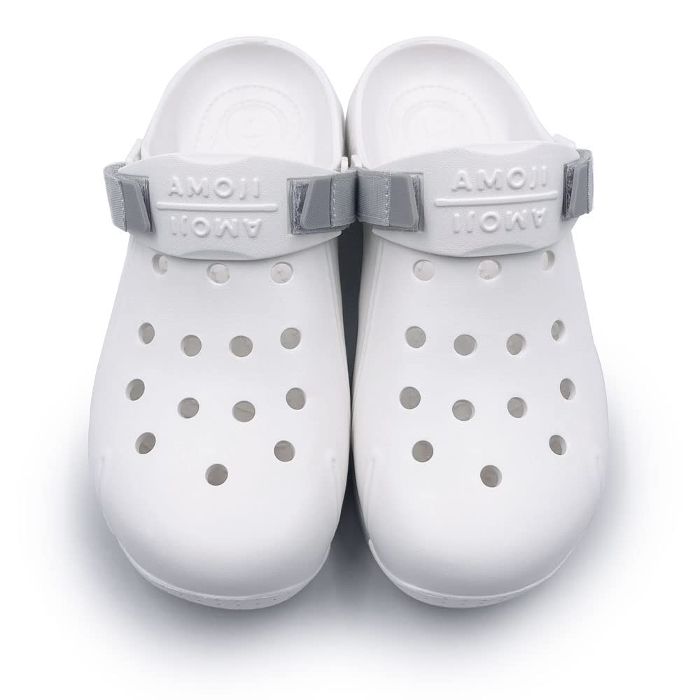 Amozi and Clog Perfect for Outdoor and CL304 Size Men's Women's Sandals, Casual, Fashionable, Breathable, Wear, Beach, River, Summer. White, 27.0cm.