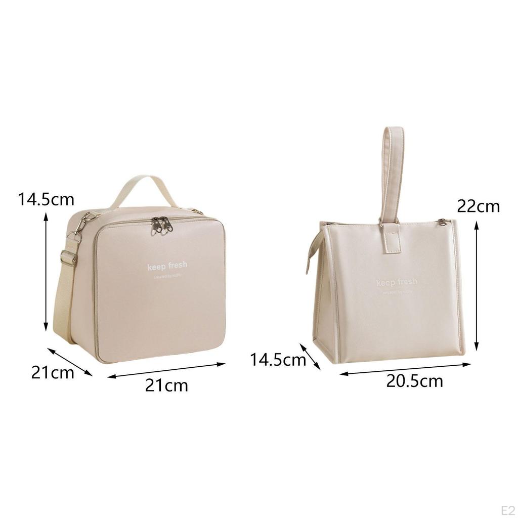 2 Pieces Lunch Storage Bag Cooling Pouch Portable Waterproof Reusable Carrier Thermal Food