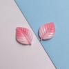100Pcs Resin Tropical Leaves Flatback Resin Cabochons Colorful Leaf Slime Charms Beads Embellishments for Scrapbooking Decor