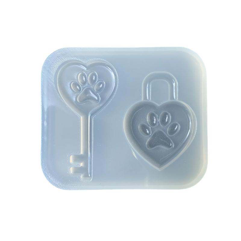 

Adorable Feline Paw Keychain Craft Mold Silicone Material Easy To Clean Perfect For Custom Jewelry Making Gifts 1