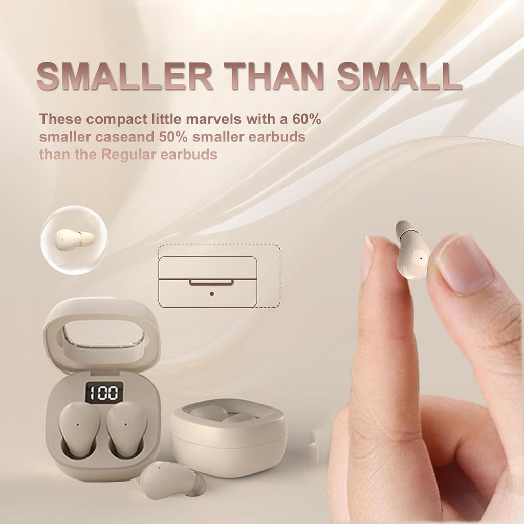 Wireless Smallest Invisible Earbuds For Sleep Ultra Small Hidden Earphones Ear Buds For Small Ear Bluetooth Mini Invisible Sleep Noise Cancelling