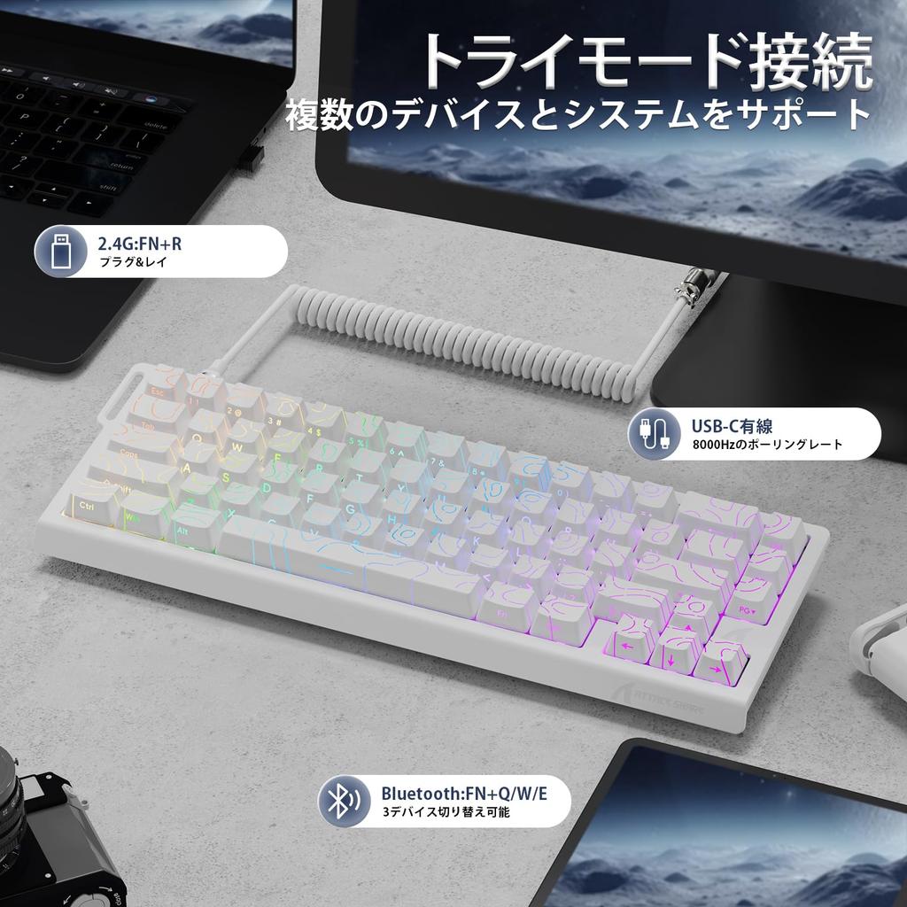 ATTACK SHARK Rapid Trigger Keyboard and Mouse X68PRO Gaming Keyboard and X11 Gaming Wireless Set with Magnetic and Certified by Technical Standards