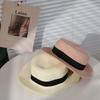 Spring Summer Flat Tops Cap Sunshade Sun Hat Ins Straw Hat  Men and Women