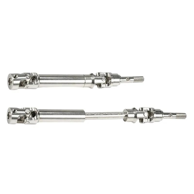 Machined Stainless Front Rear Steel Drive Shaft Universal Joint Driveshaft for 1/10 RC Truck SLASH Rustler Stampede Hoss Upgrade
