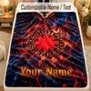 Flannel BlanketRed Hot Chili Peppers Custom Name Text Personalized Soft Warm Throw Blanket Home Decor Gift
