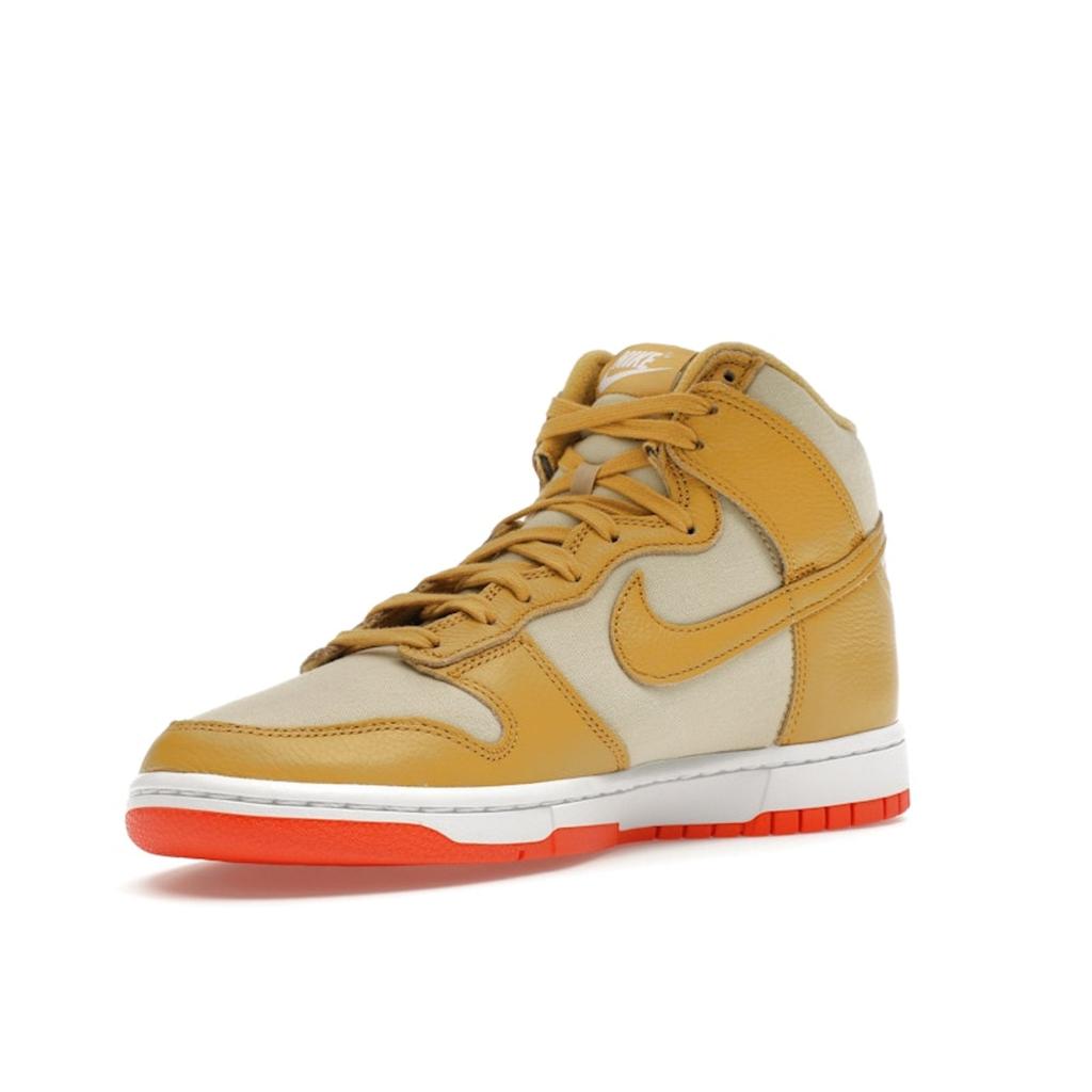 Nike Dunk High Wheat Gold Men Sneakers Tan Team-Gold Safety-Orange DV7215-700